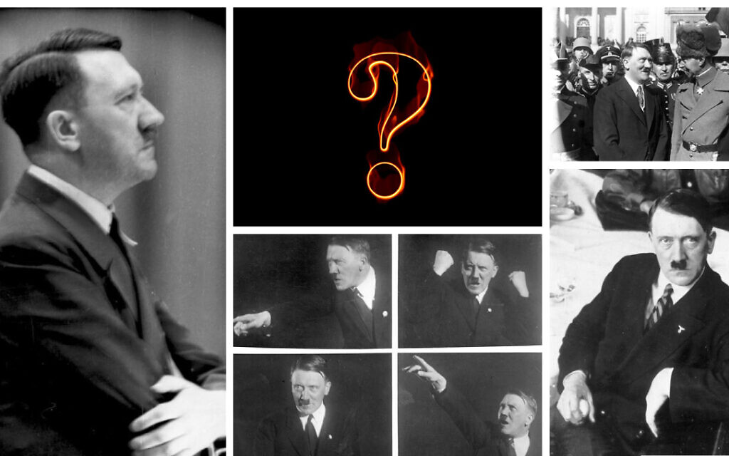 Photos of Hitler CC-SA-3.0/Budesarchiv Bild. (Collage by The Times of Israel) Photos of Hitler CC-SA-3.0/Budesarchiv Bild. (Collage by The Times of Israel)