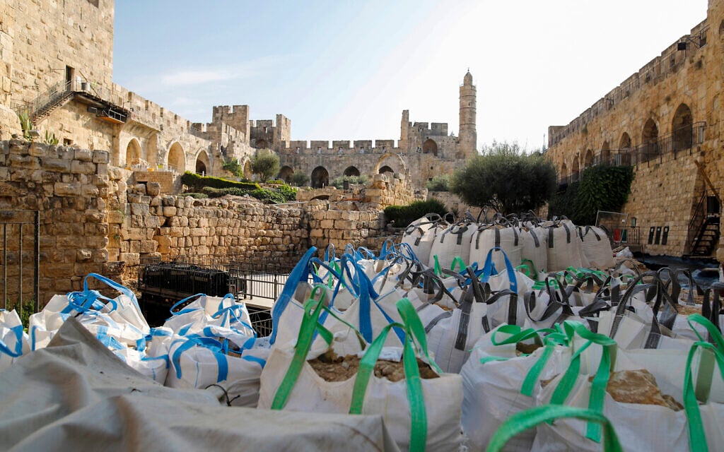 Excavations at Jerusalem's Tower of David Museum, November 2020 (Ricky Rachman)