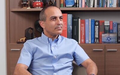 Screen capture from video of Israel's former coronavirus czar Ronni Gamzu during the Israel Democracy Institute's annual Center for National Security and Democracy conference, held online, November 24, 2020. (Israel Democracy Institue)