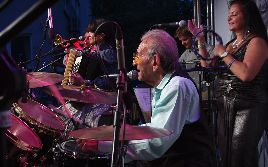 Saul Drier in a still from 'Saul and Ruby’s Holocaust Survivor Band.' (Courtesy Samuel Goldwyn Films)