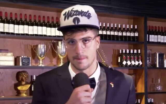 Deni Avdija speaks with ESPN after he was selected by the Washington Wizards in the 2020 NBA Draft, November 18, 2020. (Screen capture: YouTube) Deni Avdija speaks with ESPN after he was selected by the Washington Wizards in the 2020 NBA Draft, November 18, 2020. (Screen capture: YouTube)