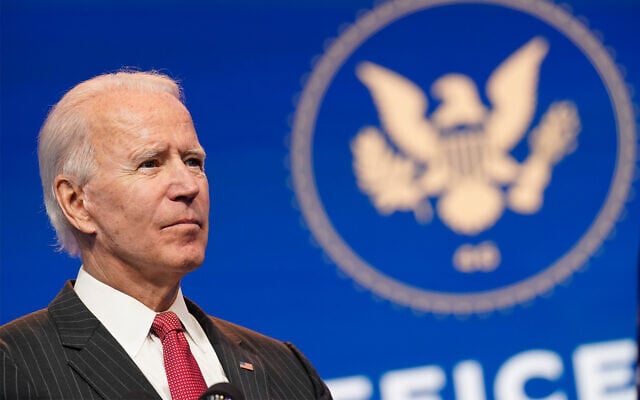 US President-elect Joe Biden, accompanied by Vice President-elect Kamala Harris, speaks at The Queen theater in Wilmington, Delaware, Nov. 19, 2020. (AP Photo/Andrew Harnik) US President-elect Joe Biden, accompanied by Vice President-elect Kamala Harris, speaks at The Queen theater in Wilmington, Delaware, Nov. 19, 2020. (AP Photo/Andrew Harnik)