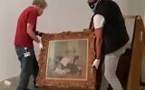 Masterpieces by Renoir, Pissarro, Gauguin and Monet that were borrowed by a South Korean museum from the Israel Museum and recently returned to the Jerusalem institution in November 2020 after a prolonged stay due to the coronavirus (Courtesy Israel Museum)