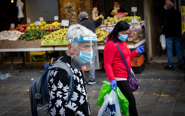 The Mahane Yehuda market in Jerusalem on November 22, 2020. (Olivier Fitoussi/ Flash90) The Mahane Yehuda market in Jerusalem on November 22, 2020. (Olivier Fitoussi/ Flash90)