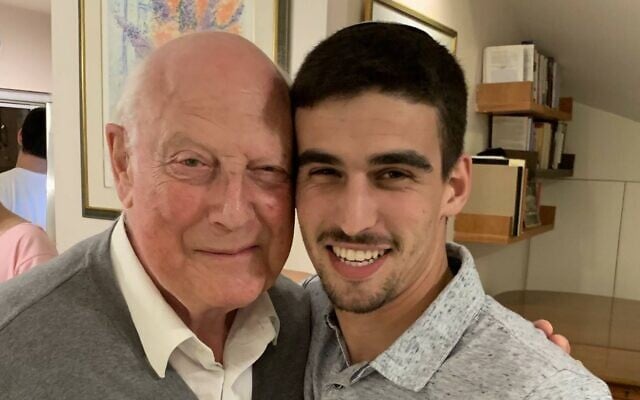 Vaccine volunteer Effi with his Manchester-based grandfather Peter Kurer (courtesy of the family)