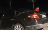 Still from a video purporting to show the car Mohsen Fakhrizadeh was travelling in at the time of his assassination, November 27, 2020 (Screen grab/Twitter)