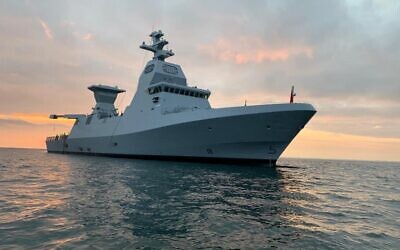 The Sa'ar-6-class corvette that will be officially handed over to the Israeli Navy on November 11, 2020, in an undated photograph. (Israel Defense Forces)
