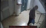Vladimir Spitalnikov on CCTV footage in his apartment after allegedly killing his wife. (Screengrab: Mako)