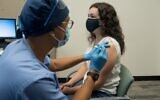 Volunteers are given the Moderna mRNA-1273 Coronavirus Efficacy (COVE), in Detroit, Michigan, on August 5, 2020. (AFP, courtesy of the Henry Ford Health System)