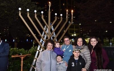 Houston's Chabad chapter lights a large menorah at City Hall every year. (YJP Houston via JTA)