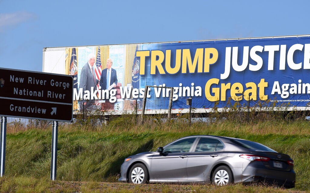 Majorities in all 55 counties in West Virginia voted for President Donald Trump in the 2020 election. (Larry Luxner/ JTA)