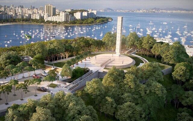 A rendering of the new Holocaust memorial in Rio de Janeiro. (Memorial to the Victims of the Holocaust/Deputy Gerson Bergher via JTA)