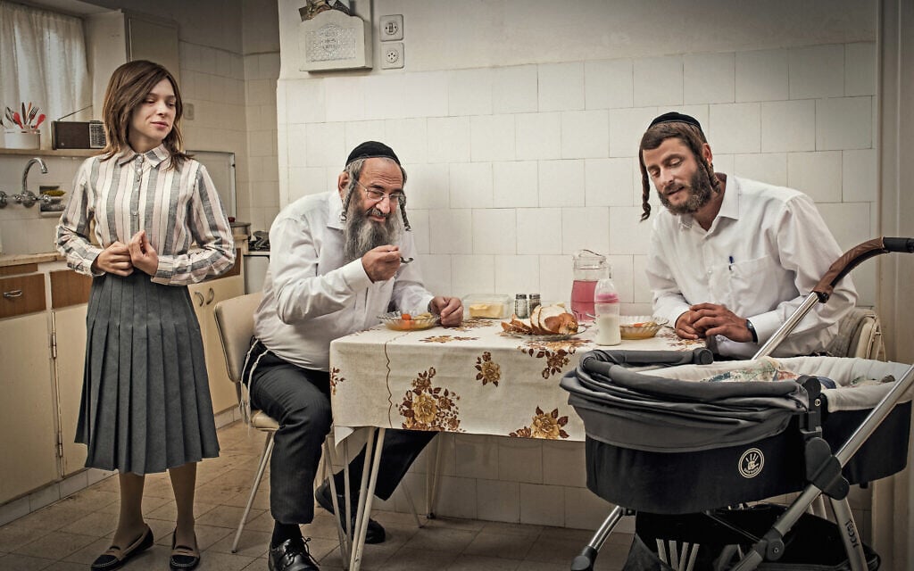 From left: Shira Haas, Doval'e Glickman and Michael Aloni in season 3 of 'Shtisel.' (Ohad Romano/ via JTA) From left: Shira Haas, Doval'e Glickman and Michael Aloni in season 3 of 'Shtisel.' (Ohad Romano/ via JTA)