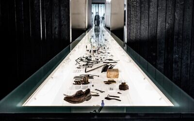 Personal belongings of the victims of Sobibor displayed at the museum, October 2020 (courtesy: State Museum at Majdanek)