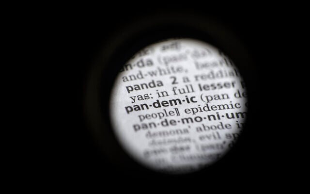 The word 'pandemic' in seen in a dictionary. (AP Photo/Jenny Kane) The word 'pandemic' in seen in a dictionary. (AP Photo/Jenny Kane)
