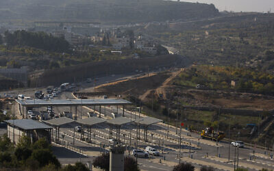 A view of a road in the West Bank, south of Jerusalem, November 29, 2020. (AP Photo/Majdi Mohammed)