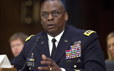 In this Sept. 16, 2015, photo, US Central Command Commander Gen. Lloyd Austin III, testifies on Capitol Hill in Washington. Biden will nominate retired four-star Army general Lloyd J. Austin to be secretary of defense. That's according to three people familiar with the decision who spoke on condition of anonymity because the selection hadn't been formally announced. (AP Photo/Pablo Martinez Monsivais, File)
