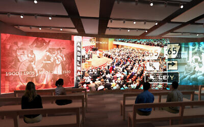 In this rendering provided by the Museum of the Southern Jewish Experience, an area of the new museum is seen in New Orleans. (Museum of the Southern Jewish Experience via AP)
