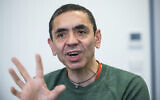 Ugur Sahin, CEO of Biontech, gestures during an interview in Mainz, Germany, November 27, 2019. (Andreas Arnold/dpa via AP)
