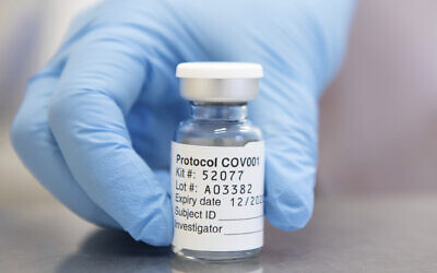 This photo issued by the University of Oxford shows of vial of coronavirus vaccine developed by AstraZeneca and Oxford University, in Oxford, England. (John Cairns/University of Oxford via AP)