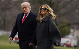 US President Donald Trump and first lady Melania Trump arrive on the South Lawn of the White House, December 31, 2020, in Washington. (AP Photo/Evan Vucci)
