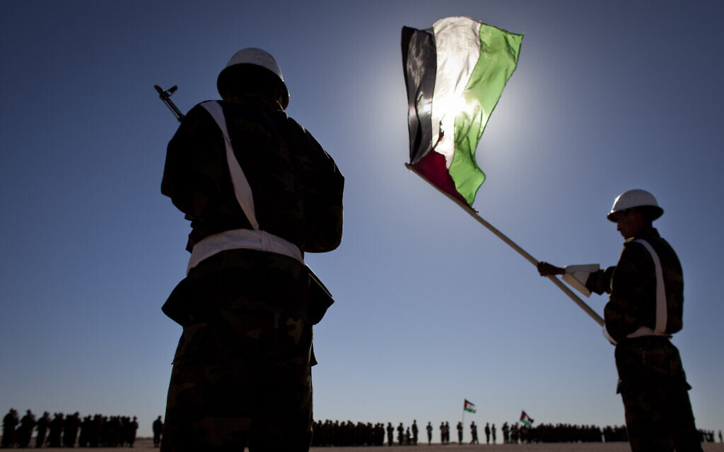Pro-independence Polisario Front rebel soldiers are seen during a military parade in the Western Sahara village of Tifariti, February 27, 2011 to celebrate the 35th anniversary of the Sahrawi Arab Democratic Republic. (AP Photo/Arturo Rodriguez) Pro-independence Polisario Front rebel soldiers are seen during a military parade in the Western Sahara village of Tifariti, February 27, 2011 to celebrate the 35th anniversary of the Sahrawi Arab Democratic Republic. (AP Photo/Arturo Rodriguez)