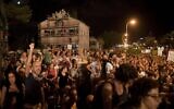 In this Aug. 6, 2011 file photo, thousands of Israelis march during a protest against the rising cost of living in Israel, in central Tel Aviv (AP Photo/Oded Balilty, File)
