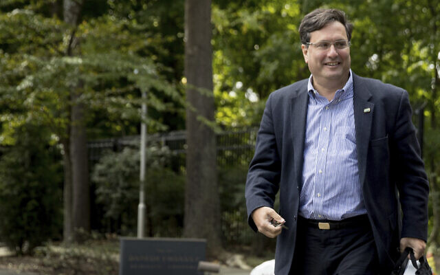 In this Oct. 5, 2016, file photo American political operative Ron Klain arrives at Democratic presidential candidate Hillary Clinton's home in Washington (AP Photo/Andrew Harnik, File)