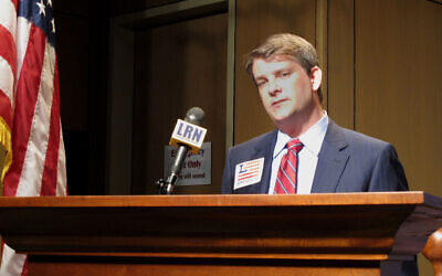 Luke Letlow speaks after signing up to run for Louisiana's 5th Congressional District in Baton Rouge, Louisiana, July 22, 2020. (AP Photo/Melinda Deslatte, File)