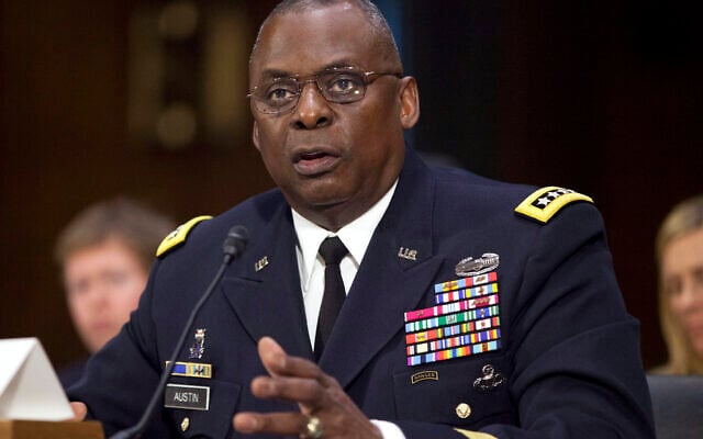 Then US Central Command Commander Gen. Lloyd Austin III testifies on Capitol Hill in Washington, Sept. 16, 2015. (AP Photo/Pablo Martinez Monsivais) Then US Central Command Commander Gen. Lloyd Austin III testifies on Capitol Hill in Washington, Sept. 16, 2015. (AP Photo/Pablo Martinez Monsivais)