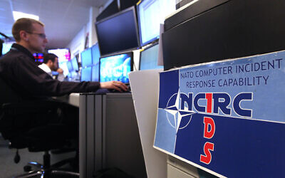 Illustrative: A computer expert operates at the NATO Computer Incident Response Capability (NCIRC) technical center, at NATO's military headquarters SHAPE in Mons, southwestern Belgium, December 10, 2013. (AP Photo/Yves Logghe)