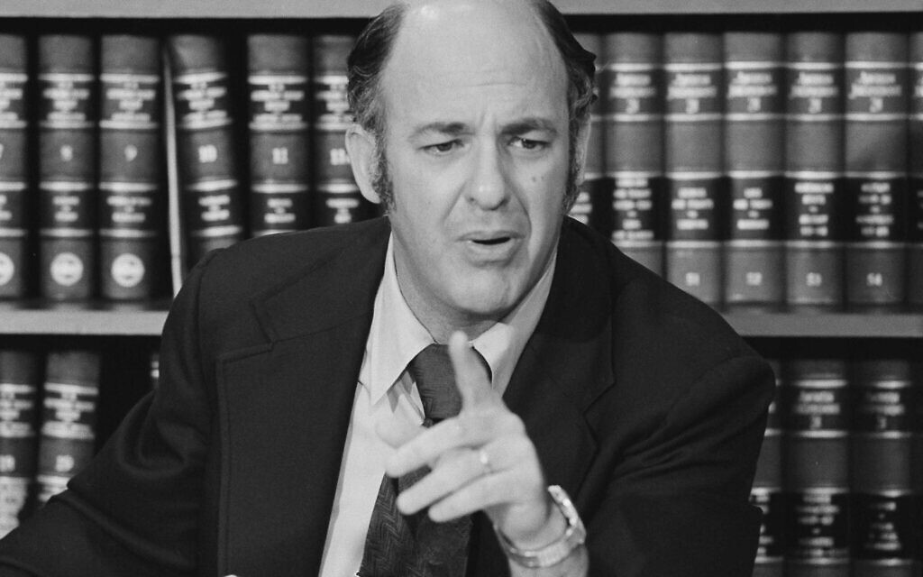 Dr. Cyril Wecht tells a Washington news conference that the Rockefeller CIA Commission report on his findings in the John F. Kennedy assassination case have been distorted, June 12, 1975. (AP Photo/Charles Bennett)