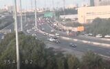 Screen capture from video of the Aluf Sade interchange, December 28, 2020. (Netivei Israel)