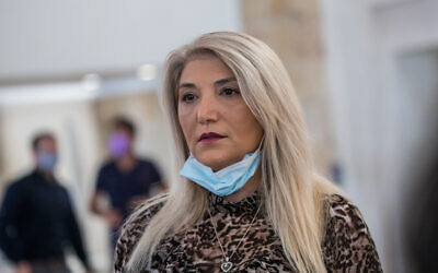 Likud MK Osnat Mark in Jerusalem on October 26, 2020. (Yonatan Sindel/Flash90)