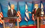 US National Security Adviser Robert O'Brien, left, meets Prime Minister Benjamin Netanyahu at the Prime Minister's Office in Jerusalem, December 13, 2020. (courtesy US Embassy)