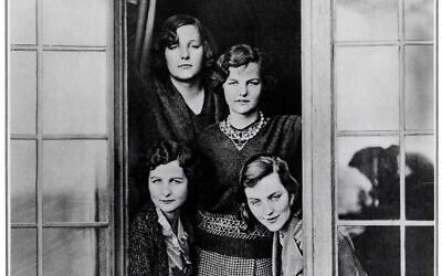 January 6, 1932 cover of The Sketch featuring (Clockwise from top left) Unity, Jessica, Diana and Nancy Mitford (Unknown author, Public domain, via Wikimedia Commons)