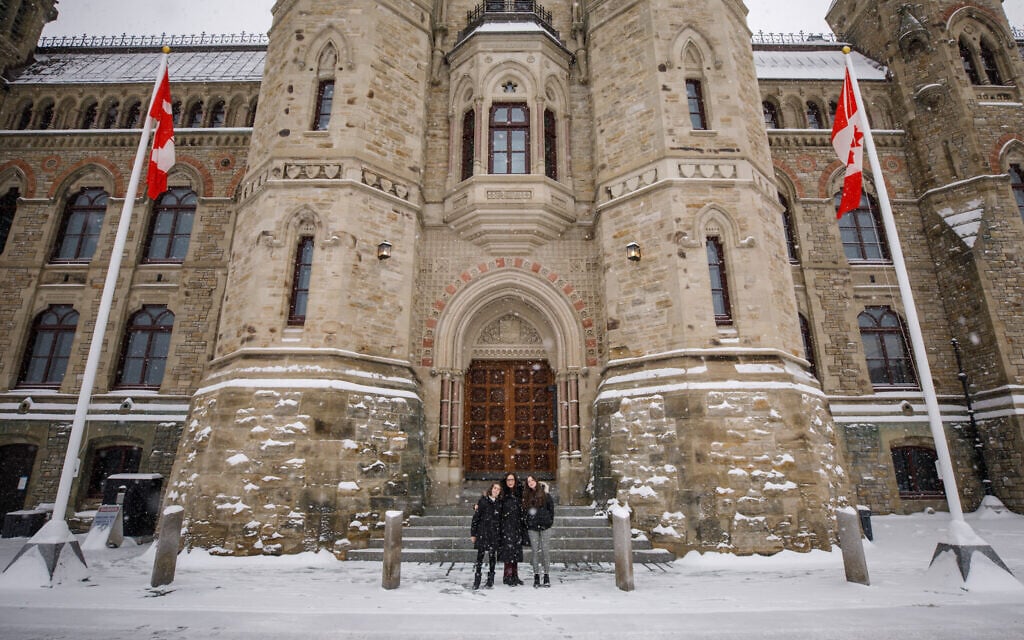 Newly elected Member of Parliament for York Centre, Ya’ara Saks, on Parliament Hill before her swearing in ceremony, Ottawa, Canada, on November 25, 2020. (Courtesy)