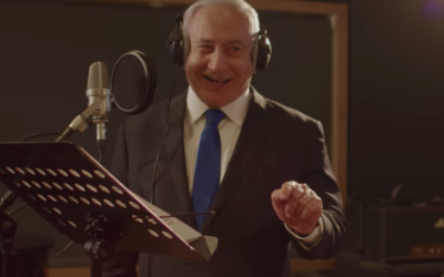 Prime Minister Benjamin Netanyahu sings with pop singer Eden Ben Zaken in a duet of Arik Einstein's hit classic 'Got Love in Me' released on December 10, 2020. (Screen capture/YouTube)
