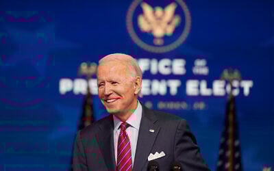 US President-elect Joe Biden speaks about jobs at The Queen theater in Wilmington, Delaware, Dec. 4, 2020. (AP Photo/Andrew Harnik)