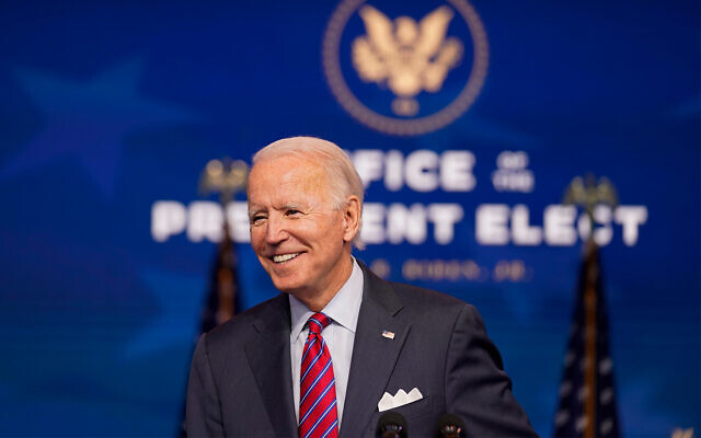US President-elect Joe Biden speaks about jobs at The Queen theater in Wilmington, Delaware, Dec. 4, 2020. (AP Photo/Andrew Harnik) US President-elect Joe Biden speaks about jobs at The Queen theater in Wilmington, Delaware, Dec. 4, 2020. (AP Photo/Andrew Harnik)