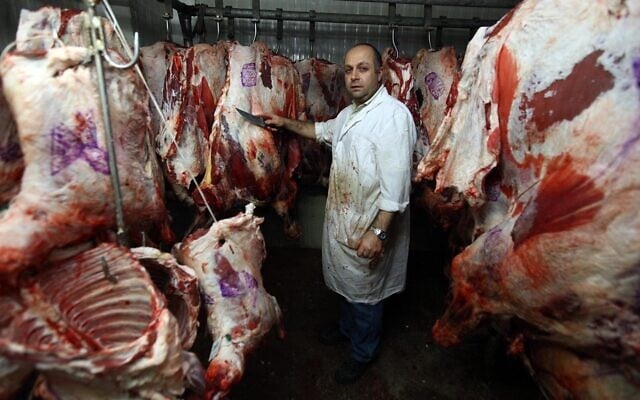 Illustrative: A butcher in Jerusalem, April 26, 2010. (Abir Sultan/Flash90) Illustrative: A butcher in Jerusalem, April 26, 2010. (Abir Sultan/Flash90)