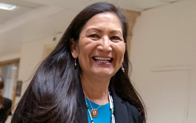 US House Representative Deb Haaland, a New Mexico Democrat, on Capitol Hill in Washington, April 3, 2019. (AP Photo/J. Scott Applewhite, File) US House Representative Deb Haaland, a New Mexico Democrat, on Capitol Hill in Washington, April 3, 2019. (AP Photo/J. Scott Applewhite, File)