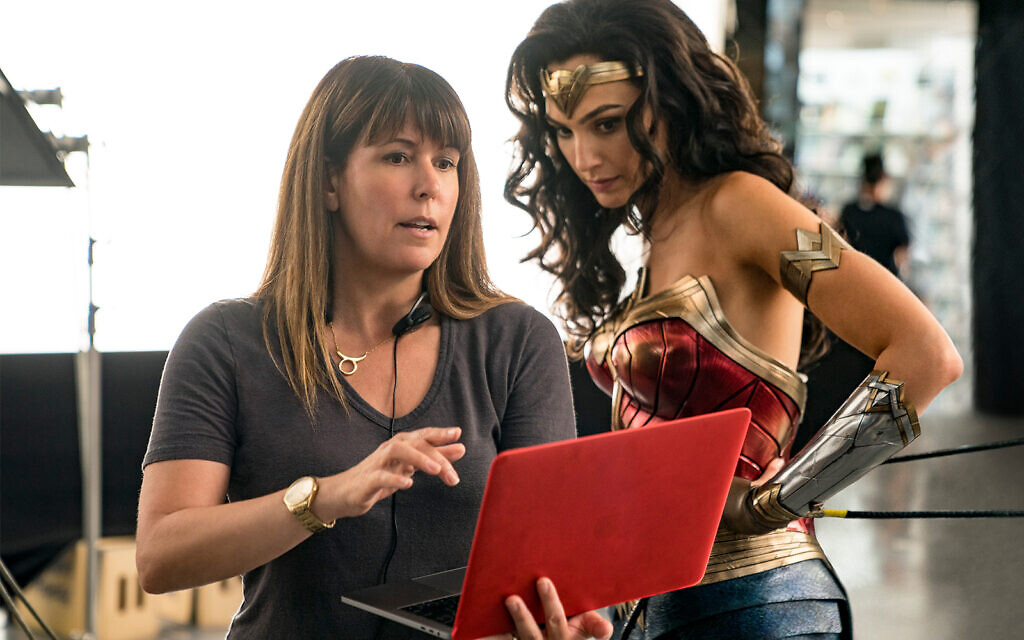 Director Patty Jenkins, left, and actress Gal Gadot on the set of "Wonder Woman 1984." (Clay Enos/Warner Bros. Entertainment via AP) Director Patty Jenkins, left, and actress Gal Gadot on the set of "Wonder Woman 1984." (Clay Enos/Warner Bros. Entertainment via AP)