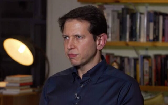 Israeli journalist Ronen Bergman in an interview broadcast by Channel 12, December 4, 2020. (Screenshot/Channel 12) Israeli journalist Ronen Bergman in an interview broadcast by Channel 12, December 4, 2020. (Screenshot/Channel 12)