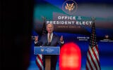 US President-elect Joe Biden delivers remarks on the pandemic in Wilmington, December 29, 2020. (Mark Makela/Getty Images/AFP)