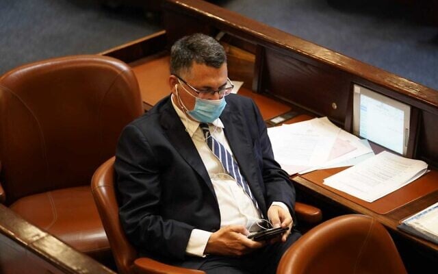 MK Gideon Sa'ar in the Knesset plenum on December 9, 2020. (Dani Shem Tov/Knesset Spokesperson) MK Gideon Sa'ar in the Knesset plenum on December 9, 2020. (Dani Shem Tov/Knesset Spokesperson)
