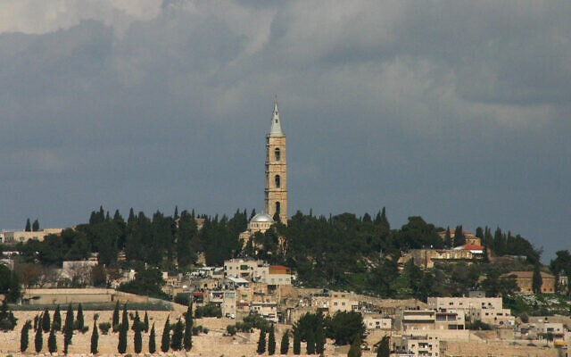 The Church of the Russian Ascension, towering over the Mount of Olives, dates back to Helena, the mother of Byzantine emperor Constantine. (Shmuel Bar-Am)