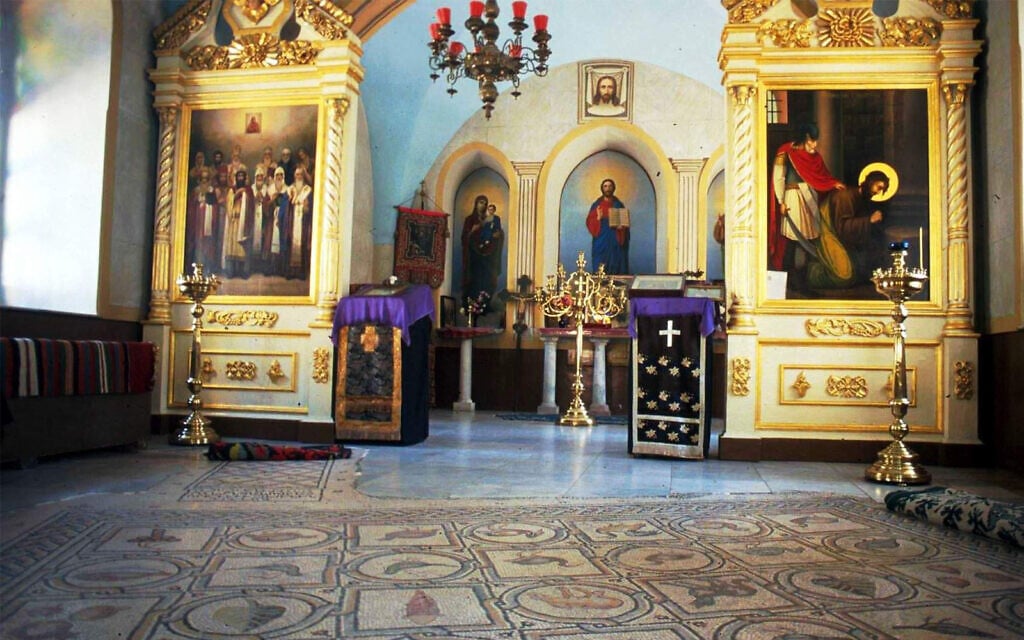 The interior of the Russian Church of the Ascension. (Shmuel Bar-Am)