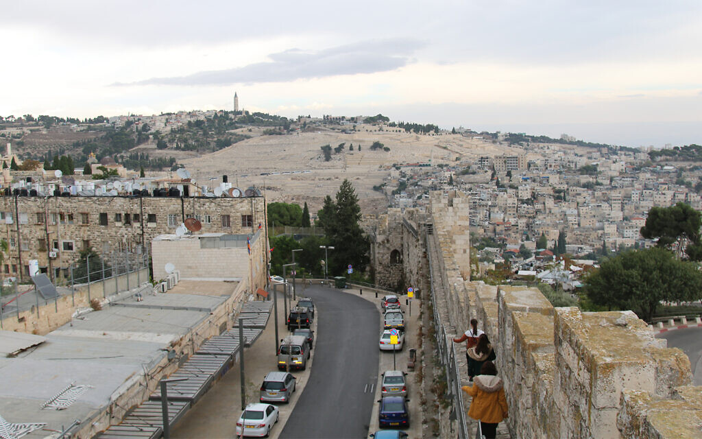 The end of Jerusalem's ramparts walk, near the Old City's Zion Gate. (Shmuel Bar-Am)