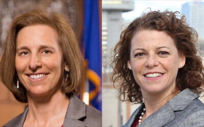 Jill Karofsky, left, and Rebecca Dallet are concerned for their safety and have been in touch with law enforcement, according to a campaign consultant for the justices. (Courtesy of Karofsky and Dallet)